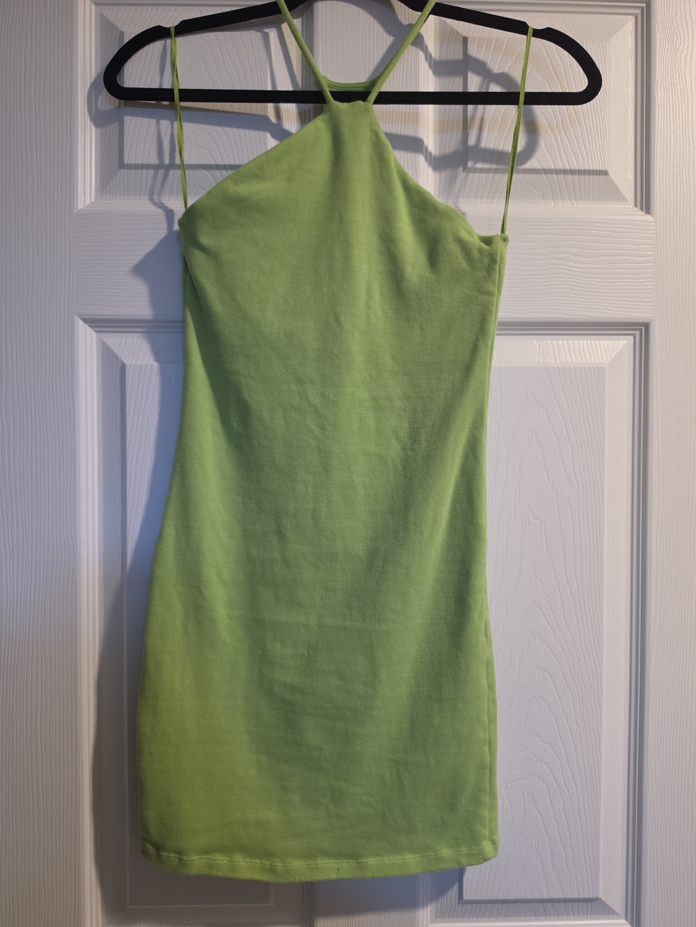 Zara Neon Green Halter Mini Dress